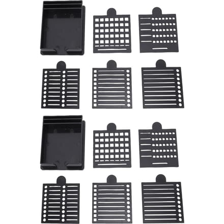 2 Pak Post-it Stencils met Houder ABS Post-it Dispenser Memo Blok Organizer met Lijntjes zwart