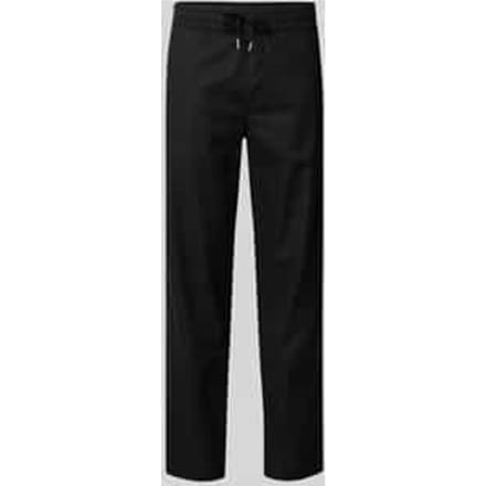 Straight fit linnenbroek met elastische band Model 'Barton'