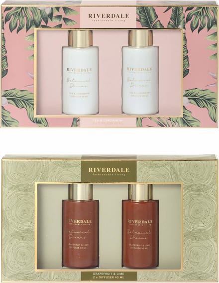 Riverdale gifsets geurstokjes set van 2x40ml 2 geuren