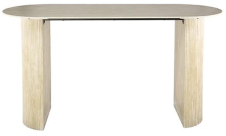 Bartafel Romano arch - Travertin keramiek - 180x70x92 cm - Beige - Japandi