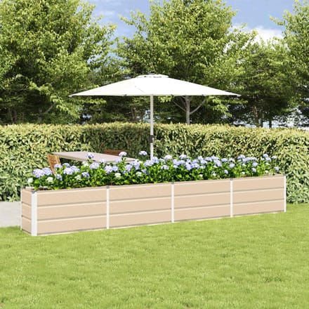 vidaXL - Plantenbak - Ivoor - 320 - x - 40 - x - 45 - cm - Staal
