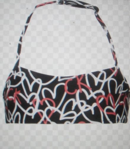 Calvin Klein - Bikini Top Meisjes - Kleur Zwart/Wit/Roze - Maat voor 10-12 jaar