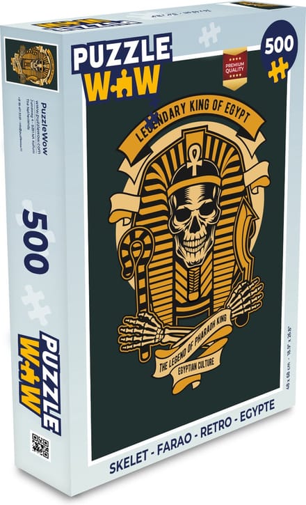 Puzzel Skelet - Farao - Retro - Egypte - Legpuzzel - Puzzel 500 stukjes