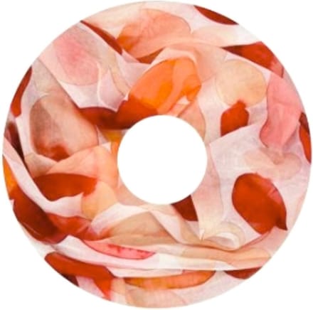 Dunne Colsjaal - Print - Rood/Ecru - 80 x 50 cm (20307#)