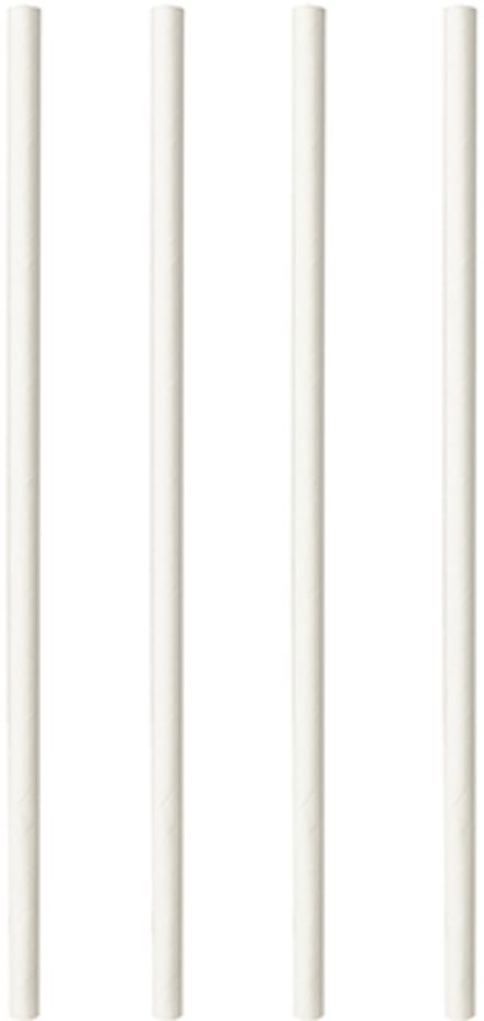 10x 100 Drinkrietjes papier pure Ø 6 mm · 20 cm wit