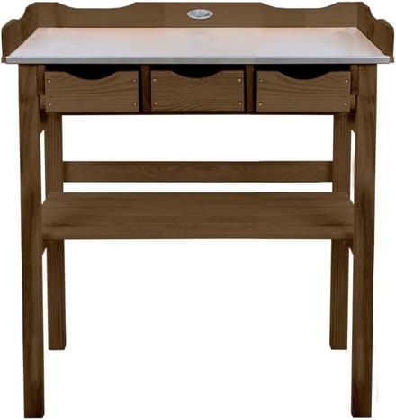 Esschert - Design - Oppottafel - met - lades - bruin