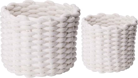 Cosy & Trendy Velvet Set2 Mand Wit Koord Uit Fluweel