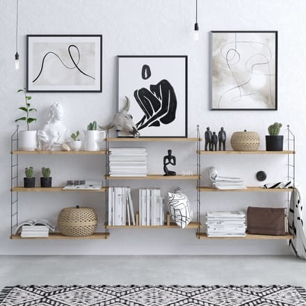 Laba Boekenplank | 100% MELAMINE | Eiken - Emob - Wandrek - Bruin - Melamine