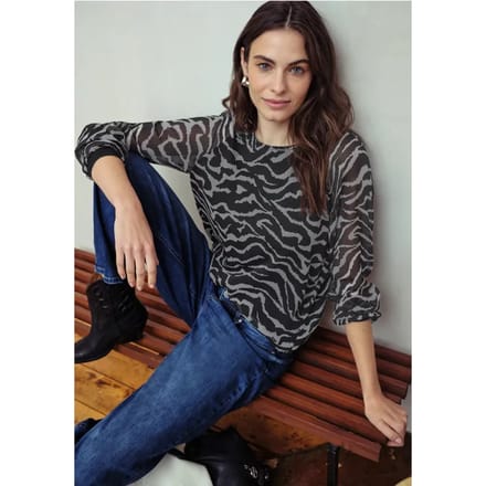 Chiffon blouse met zebraprint