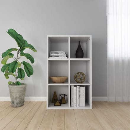 vidaXL - Boekenkast/dressoir - 66x30x98 - cm - bewerkt - hout - wit