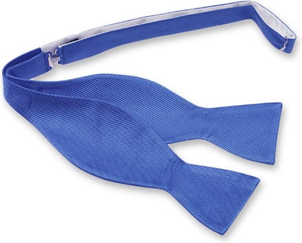E.L. Cravatte Zelfstrikker Strik - Blauw - 100% Zijde