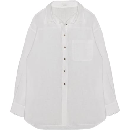 Mikuta The White Linen Shirt White Maat: L | Overhemden Outlet | Dames | Wit