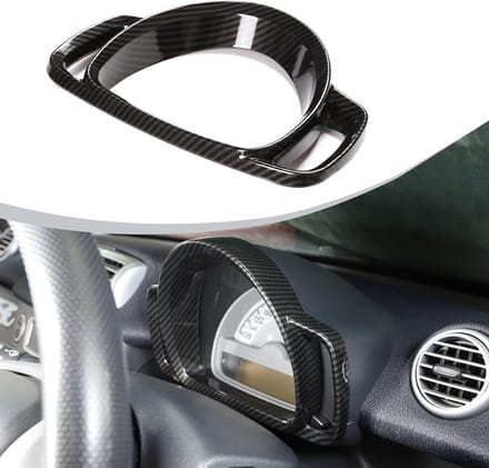 Dashboard Frame Trim Ring van ABS Plastic voor Smart Fortwo 2009-2015 - Interieur Accessoire, Carbon Fiber Look, Perfecte Pasvorm