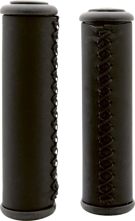 Simson Lederen handvatten - handgestikt - zwart - lang - comfort foam vulling