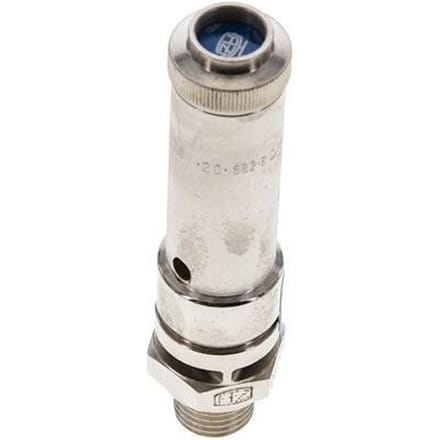 G 1/4'' vernikkeldMessing Vooringesteld Overdrukventiel 21 Bar DN 8 - SFL-BN-8-21-014