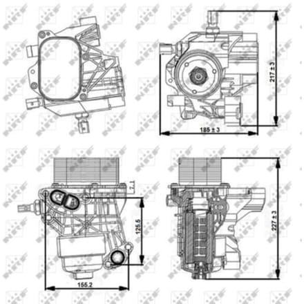 Olie radiator, motorolie NRF 31356