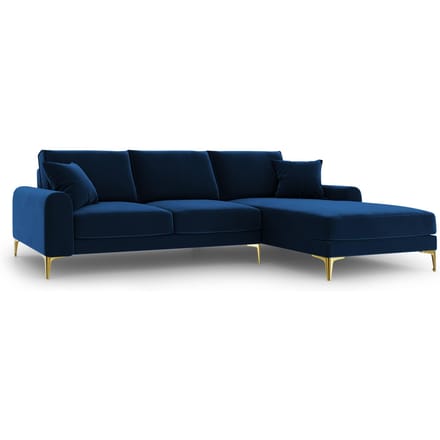 4.5-zitshoekbank Madara rechts velvet | Mazzini Sofas
