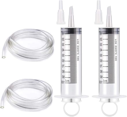 Solidchoice - 2 Stuks 100ml Meetspuiten met Plastic Slang