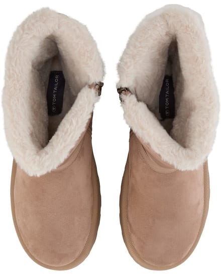 Tom Tailor - Gevoerde sneeuwlaarzen met wattering - Maat 39 - beige