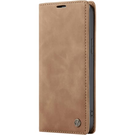 Caseme iPhone 13 Business Wallet Bookcase Hoesje Bruin