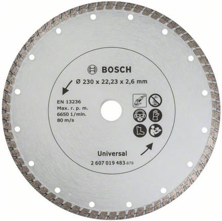 DIAMANTSCHIJF 230MM -  TURBO