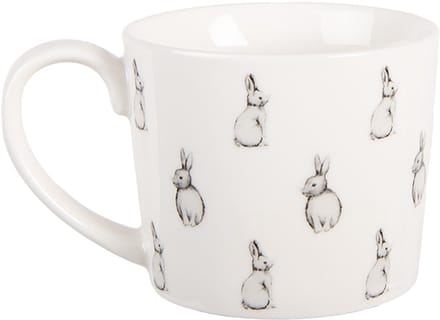 Clayre & Eef Mok 275 ml Wit Porselein Konijnen