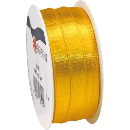 Satijnen lint, 10 mm - Geel