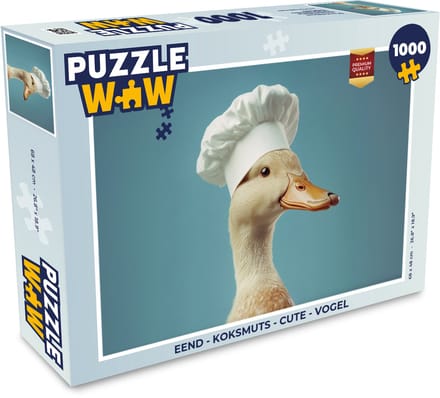 Puzzel Eend - Koksmuts - Cute - Vogel - Legpuzzel - Puzzel 1000 stukjes volwassenen