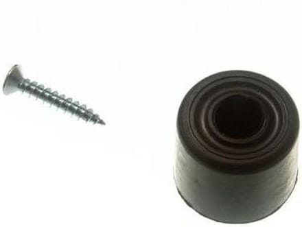 Ronde Deurstoppers - Buffer Houders - Deuren Beschermen - Rubberen Demping - 28 MM - Zwart