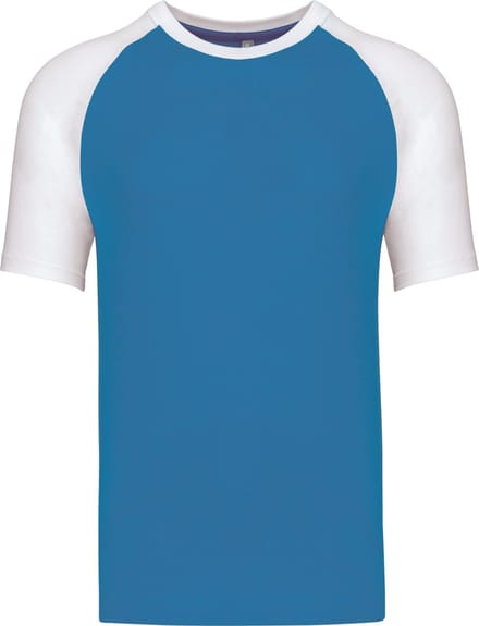 Kariban Baseball - Tweekleurig t-shirt K330 - Aqua Blue / White - M