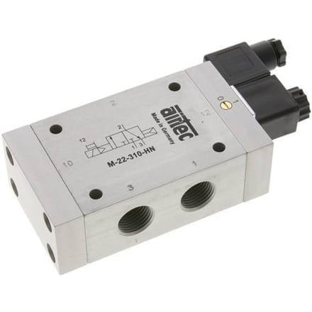 3/2 G1/2'' NO Magneetventiel 24V DC 1-10bar/14-140psi Airtec