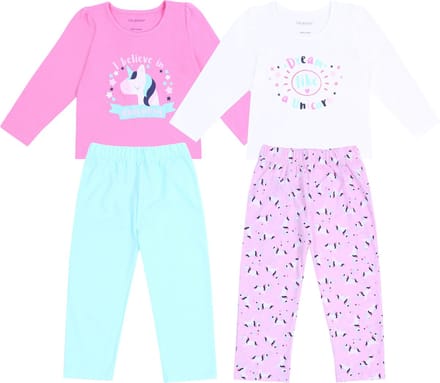 Set van twee pyjama's voor een meisje