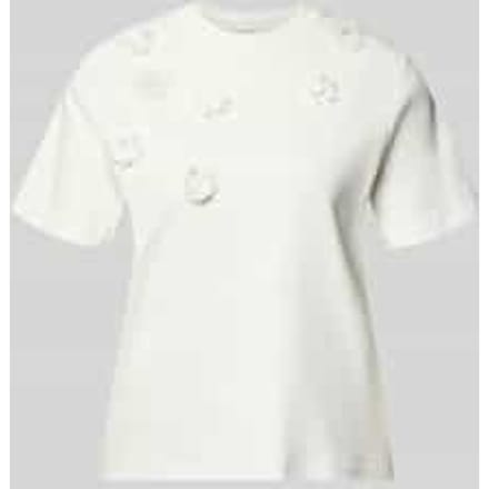 T-shirt met bloemapplicaties