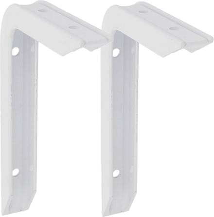 AMIG Plankdrager/planksteun van aluminium - 2x - gelakt wit - H150 x B100 mm - heavy support - boekenplank steunen