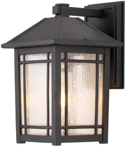 Quoizel LED Wand Buitenlamp Cedar Point | 1X E27 Max 60W | IP44 | Dimbaar | Black