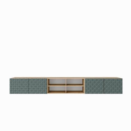 TV-kast Cali IV 300 (3x100) cm (artisan + groen)