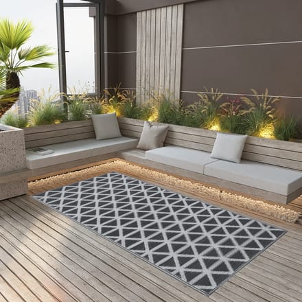 vidaXL - Buitenkleed - ARAKIL - 120x180 - cm - PP - zwart