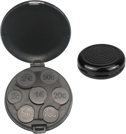 Aluminium Muntbox met 7 Compartimenten - Mini Coin Dispenser voor Euro Muntjes