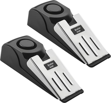 2x Draadloos Deuralarm met Stopper en Inbraakbeveiliging - 120 dB Hoog Volume