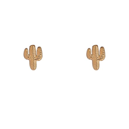 Go Dutch Label Oorknoppen Cactus Stud Goudkleurig