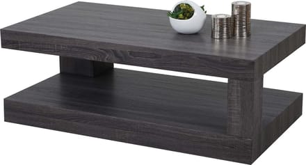 Salontafel MCW-A32, woonkamertafel, 3D structuur, 40x110x60cm MVG-gecertificeerd ~ zwart eiken look