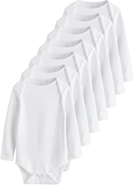 Next - Pasgeboren unisex - Essential rompertjes met lange mouwen - Wit