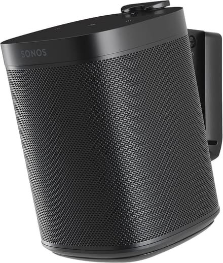 Set van 2 Zwarte Muursteunen voor Sonos One, One SL en Play:1 Luidsprekers