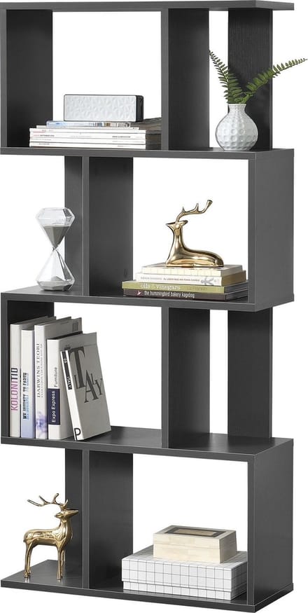 Boekenkast schap Marseille 130x60x24 cm donkergrijs