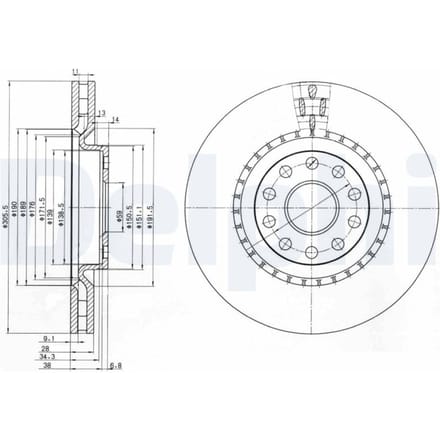 Remschijf DELPHI BG3723
