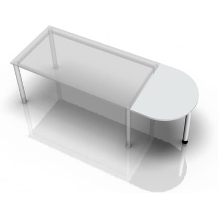 LA60 W - Aanschuiftafel 60x80 Grijs