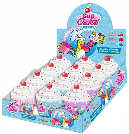Cupcake - Dip + Lick Cupcake Kindersnoep Zure Snoeppoeder