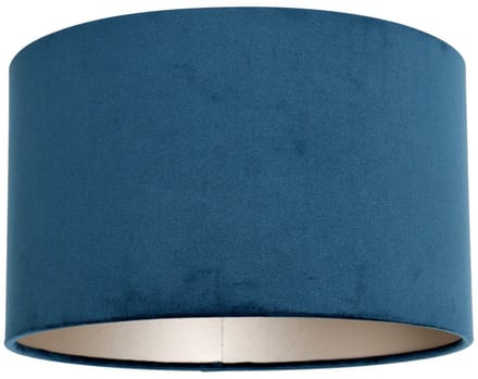 Blauwe Velours Lampenkap K7396ZS ⌀30cm E27 fitting Textiel Modern Steinhauer Kappen