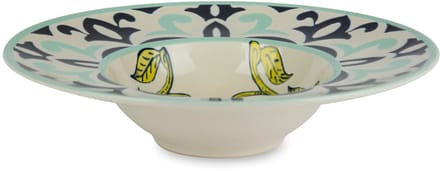Set van 6 Excelsa Pastaborden Amalfi – Ø 28 cm – Keramiek – Veelkleurig – Digitale Print