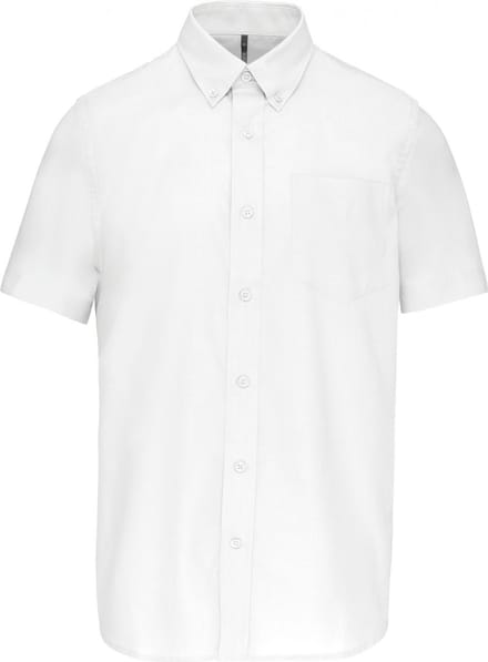 Kariban Heren Oxford overhemd korte mouwen K535 - White - M